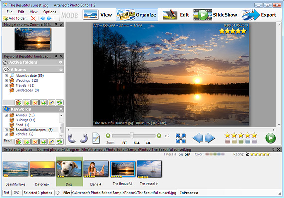 Fast photo viewer in full-screen
