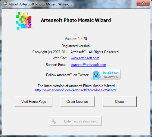 About Artensoft Photo Mosaic Wizard