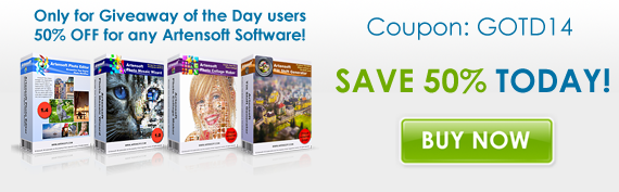 Artensoft Photo Mosaic Wizard with 500 percent discount and other programs