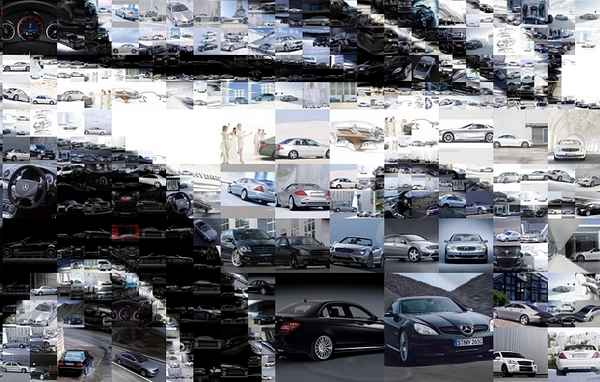 Из чего состоит автомобильный мозаичный коллаж от Photo Collage Maker
