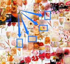 A Photomosaic of Artensoft Photo Mosaic Wizard is composed of elements of the same size