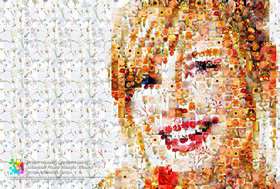 Example mosaic created in Artensoft Photo Mosaic Wizard, classical photomosaic