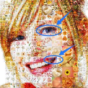 Artensoft Photo Collage Maker: Hohe Detailgenauigkeit der Fotocollage, genaue Farbentsprechung